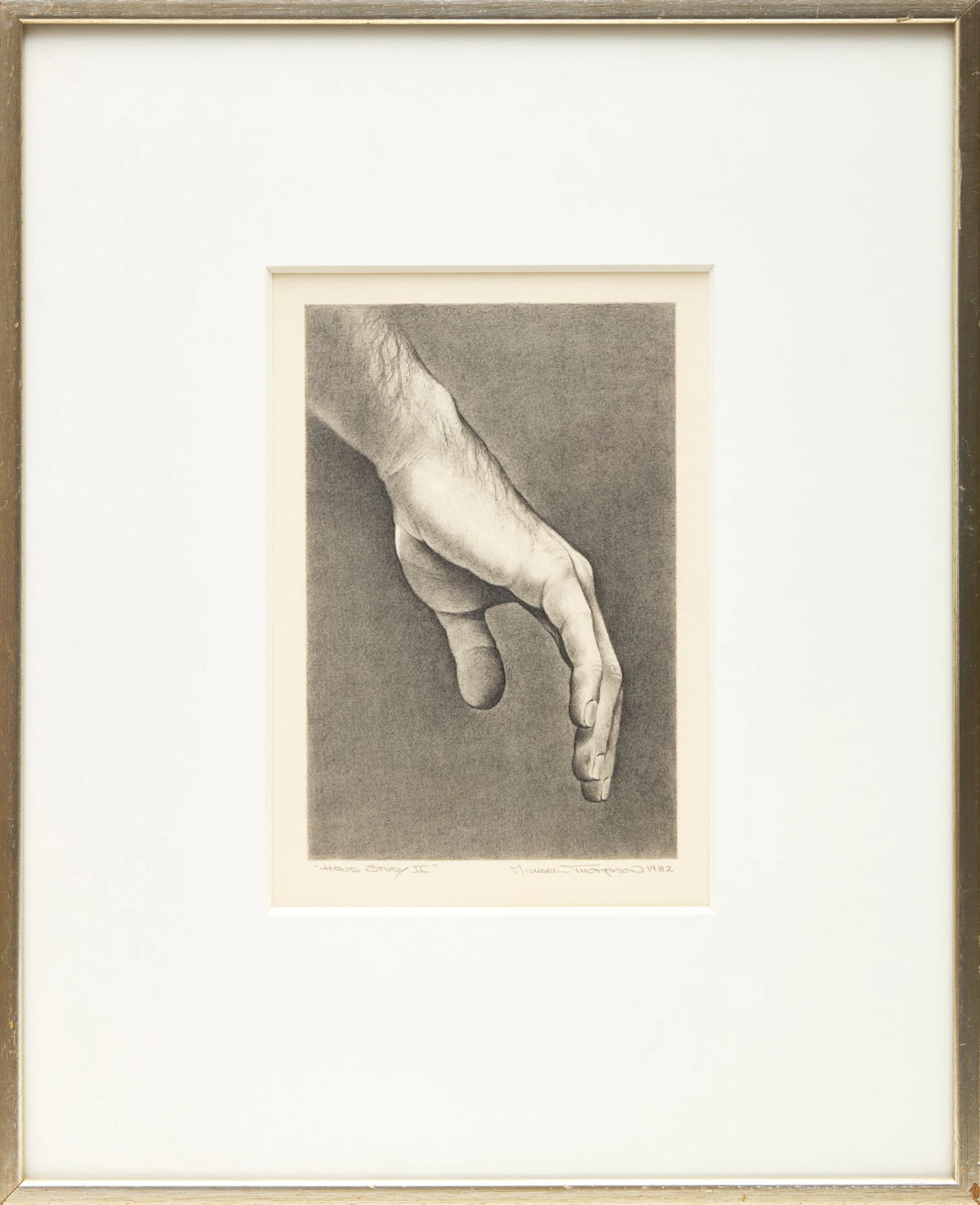 Michael Thompson, Hand Study II, Hand Study III and Hand Study IV, three graphite on paper drawings, 1982 - view 5