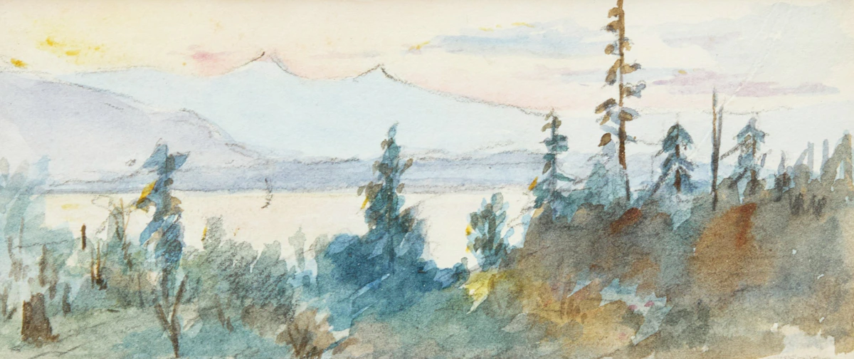 Margaret Batchelor, West Coast Landscapes, three watercolours, circa 1900s - view 4