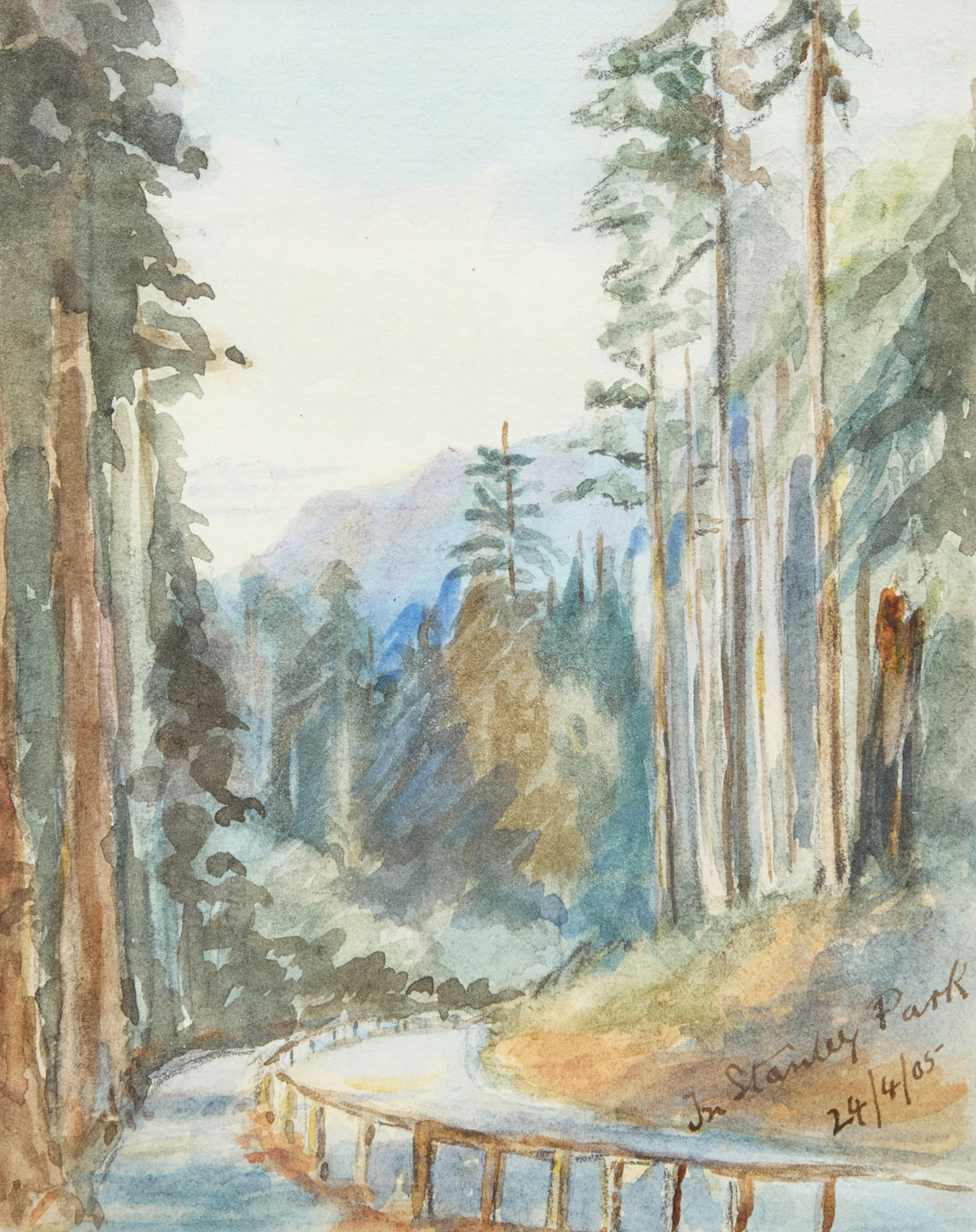 Margaret Batchelor, West Coast Landscapes, three watercolours, circa 1900s - view 7