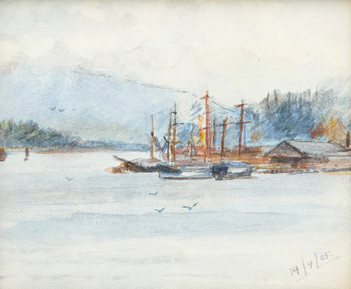Margaret Batchelor, Collection of Boat Scenes, three watercolours, circa 1905 - view 4