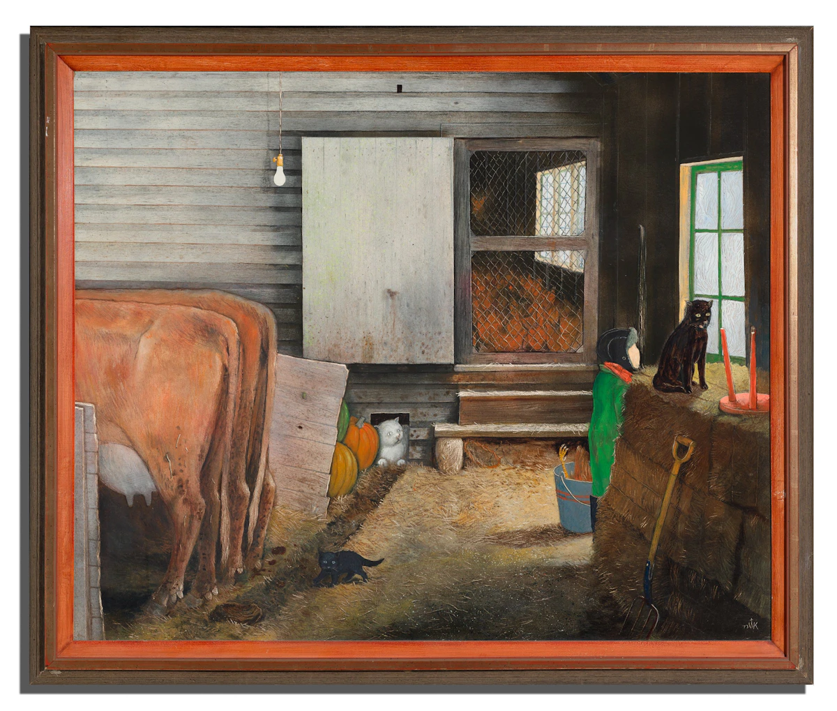 William Kurelek, My Father's Barn at Stoney Creek, mixed media on board, 1973 - view 2