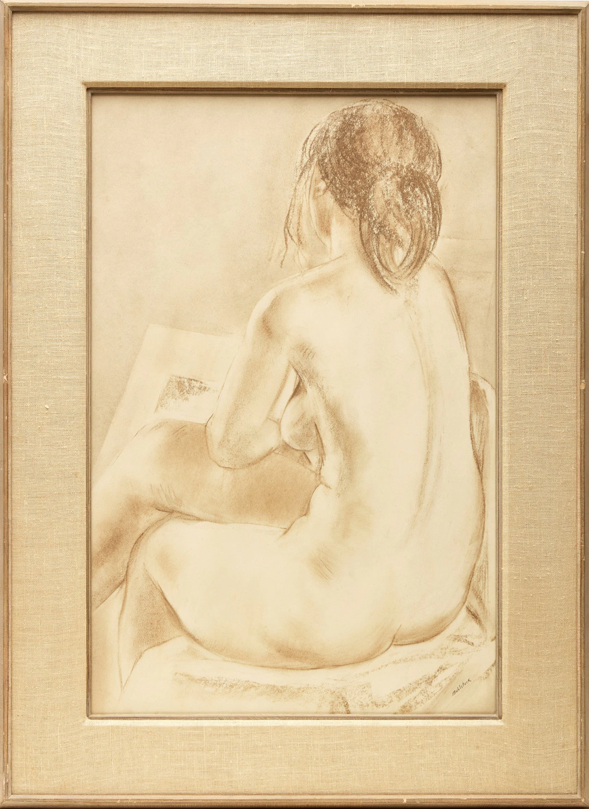Louis Muhlstock, Nude Woman, pastel on paper - view 2