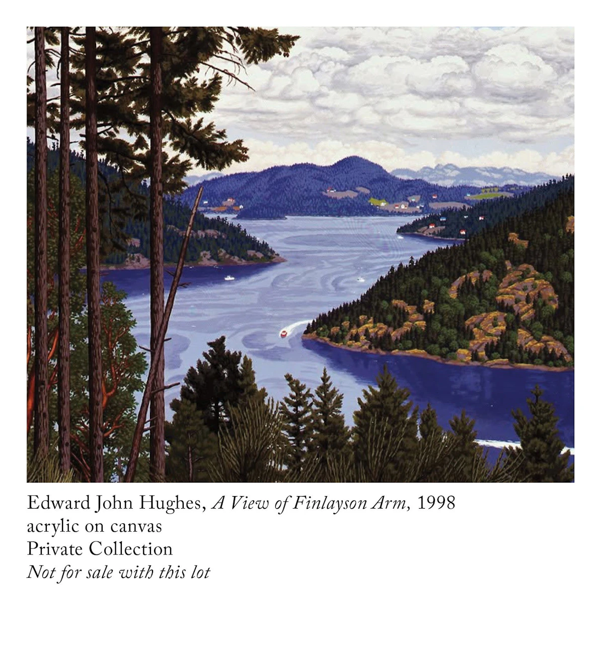 Edward John Hughes, Finlayson Arm, Looking North, watercolour, 2002 - view 4