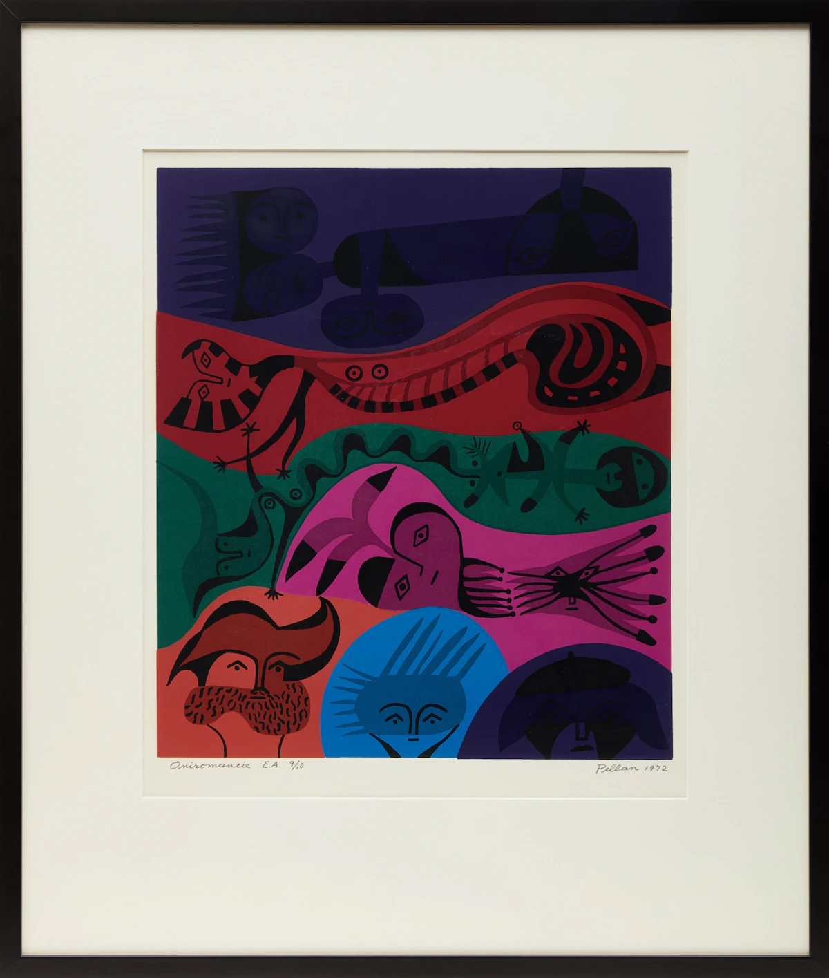 Alfred Pellan, Oniromancie, colour serigraph, 1972 - view 2