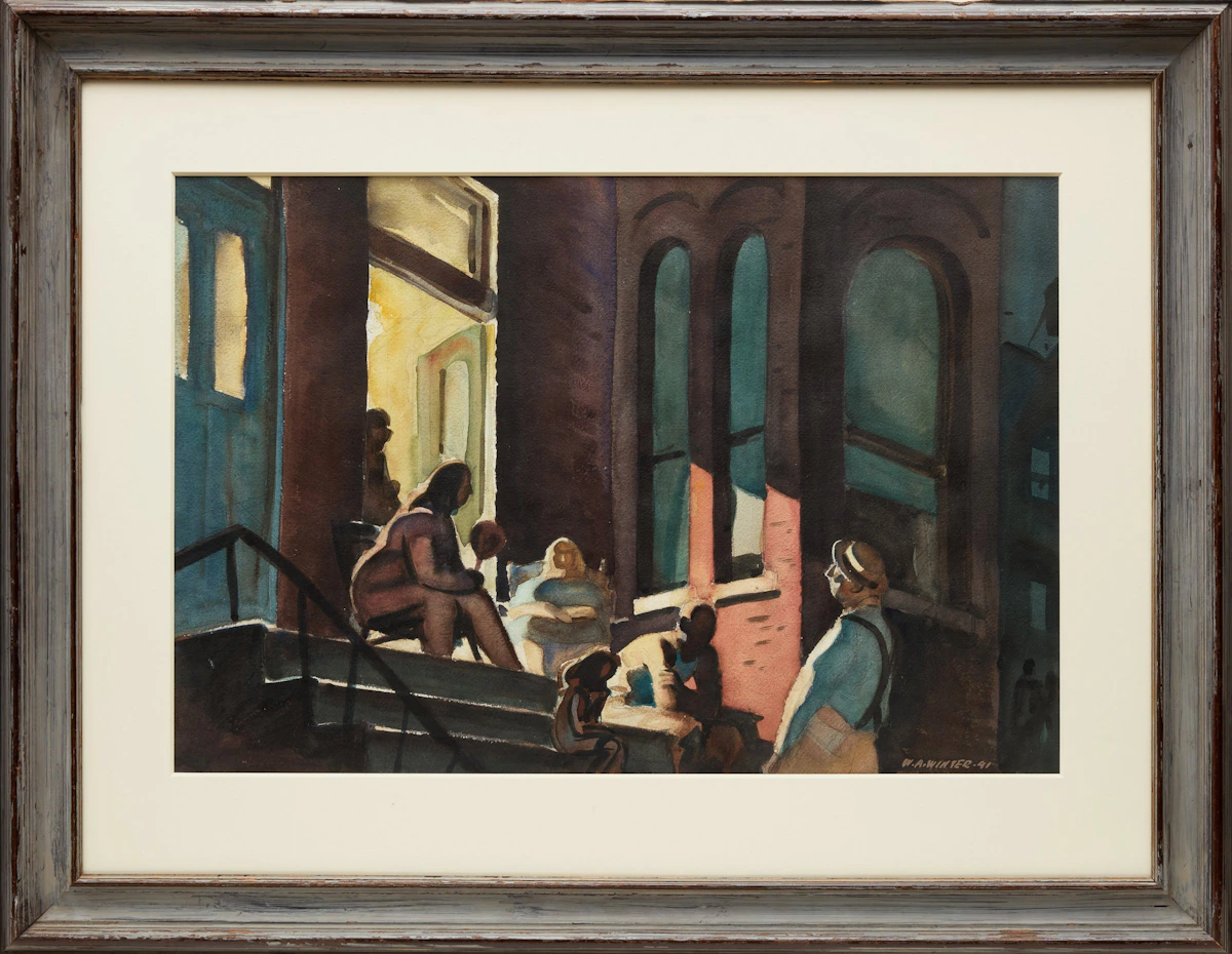 William Arthur Winter, The Stoop, watercolour, 1941 - view 2