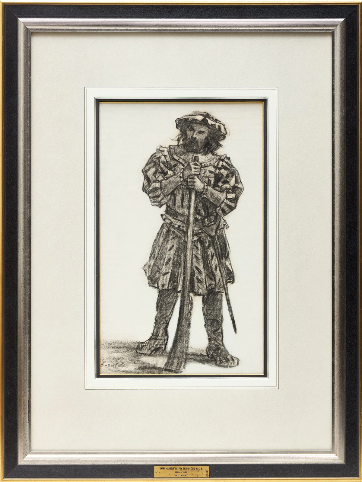Marc-Aurèle de Foy Suzor-Coté, Old Guard, charcoal - view 2