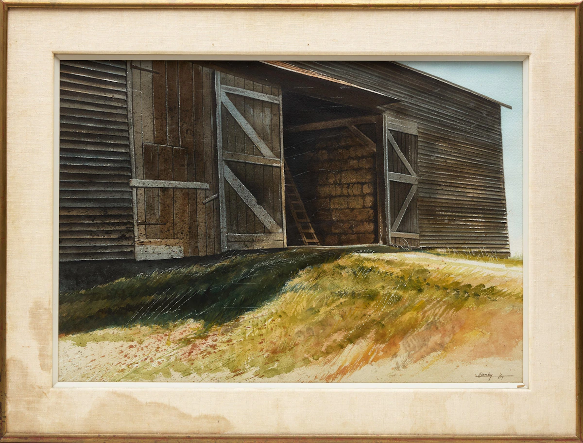 Ken Danby, Barn Door, watercolour, 1967 - view 2