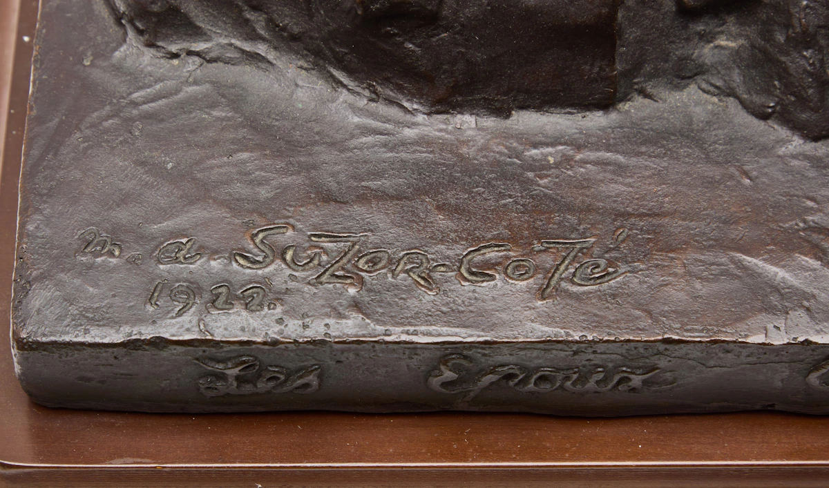Marc-Aurèle de Foy Suzor-Coté, Les Époux Chapdelaine, bronze - view 6
