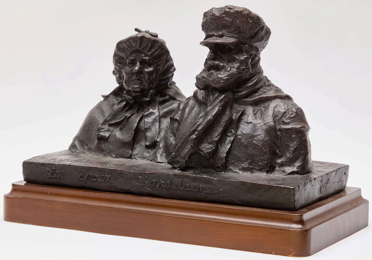 Marc-Aurèle de Foy Suzor-Coté, Les Époux Chapdelaine, bronze - view 3