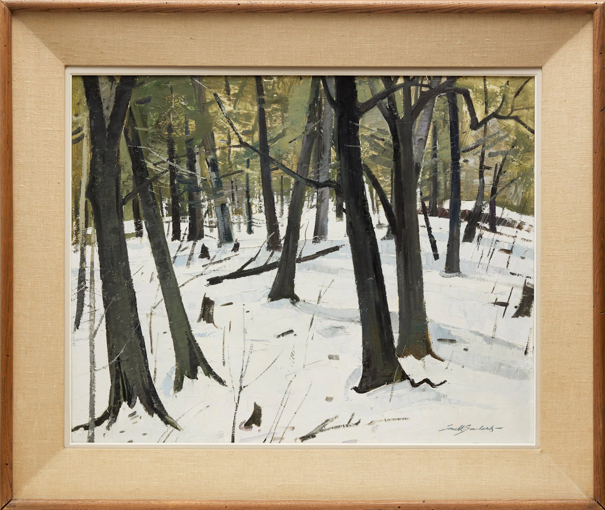 George Lorne Holland Bouchard, April Woods (Lake of Two Mountains), oil on board, 1964 - view 2