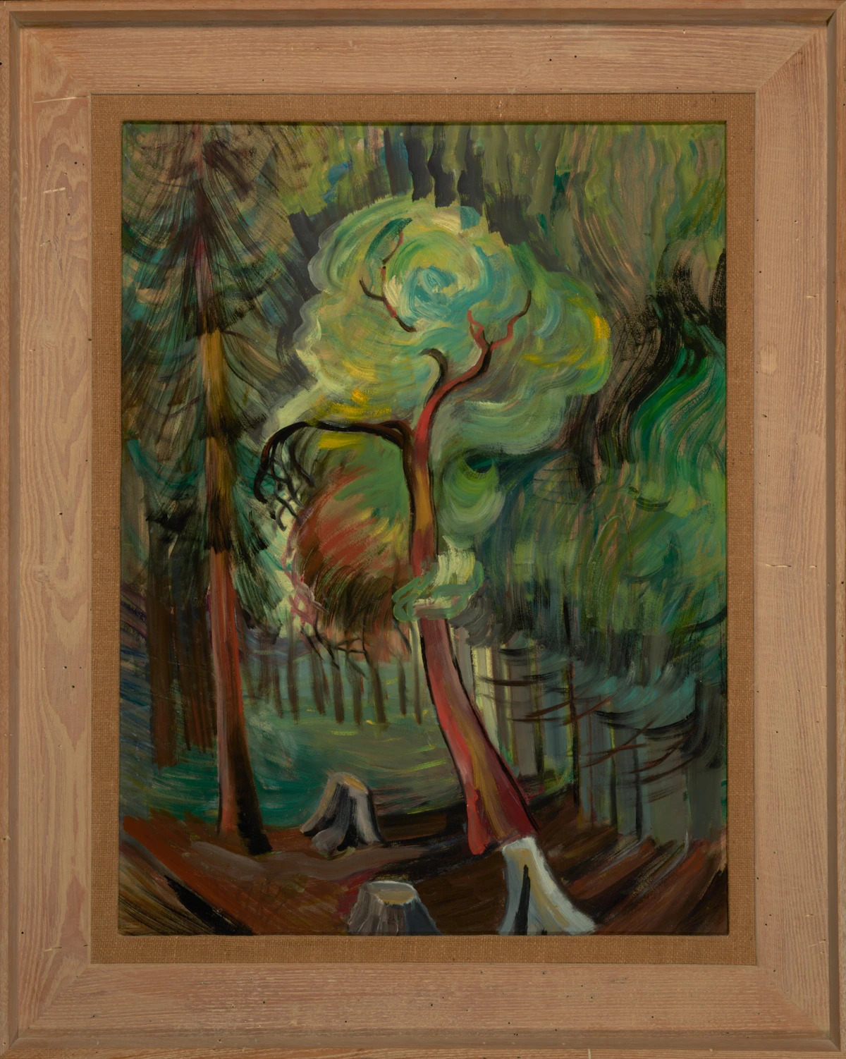 Emily Carr, Forest Interior, oil on paper laid on board, circa 1940 - view 2