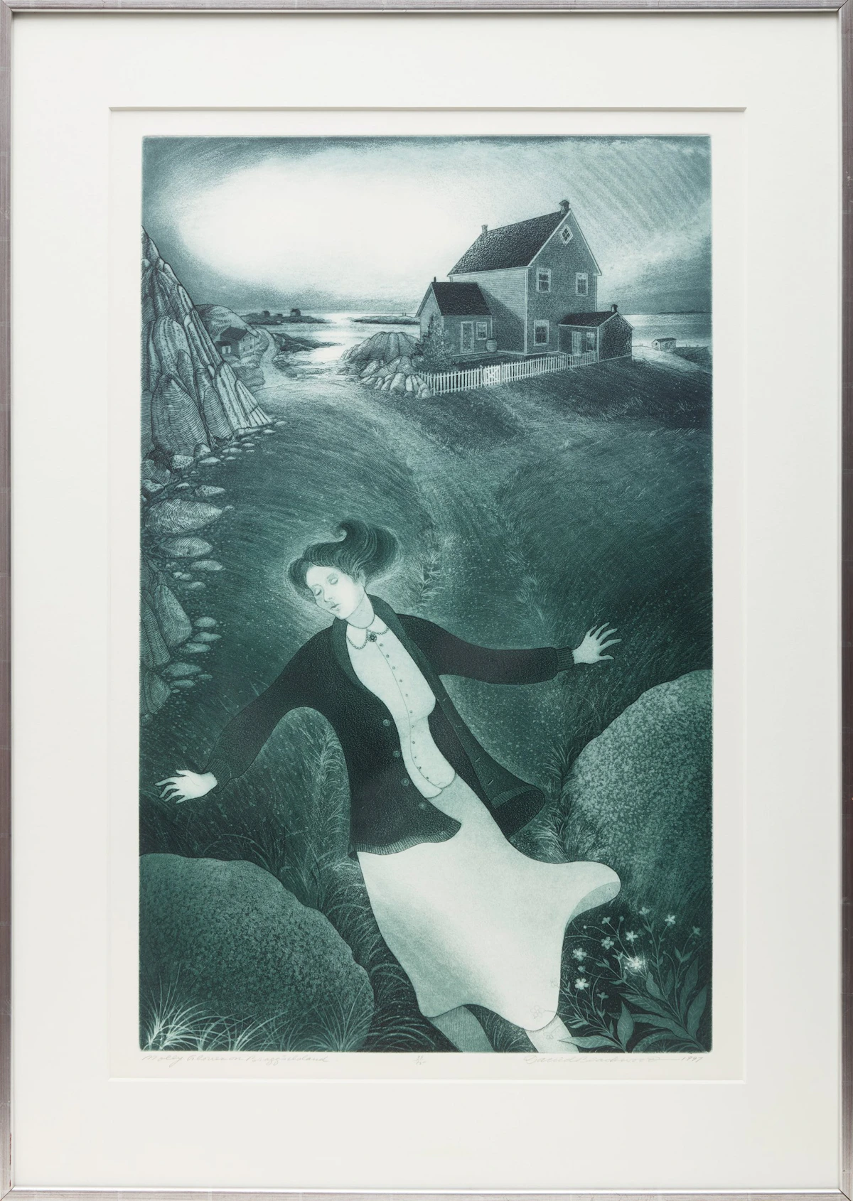 David Lloyd Blackwood, Molly Glover on Bragg's Island, etching and aquatint on paper - view 2