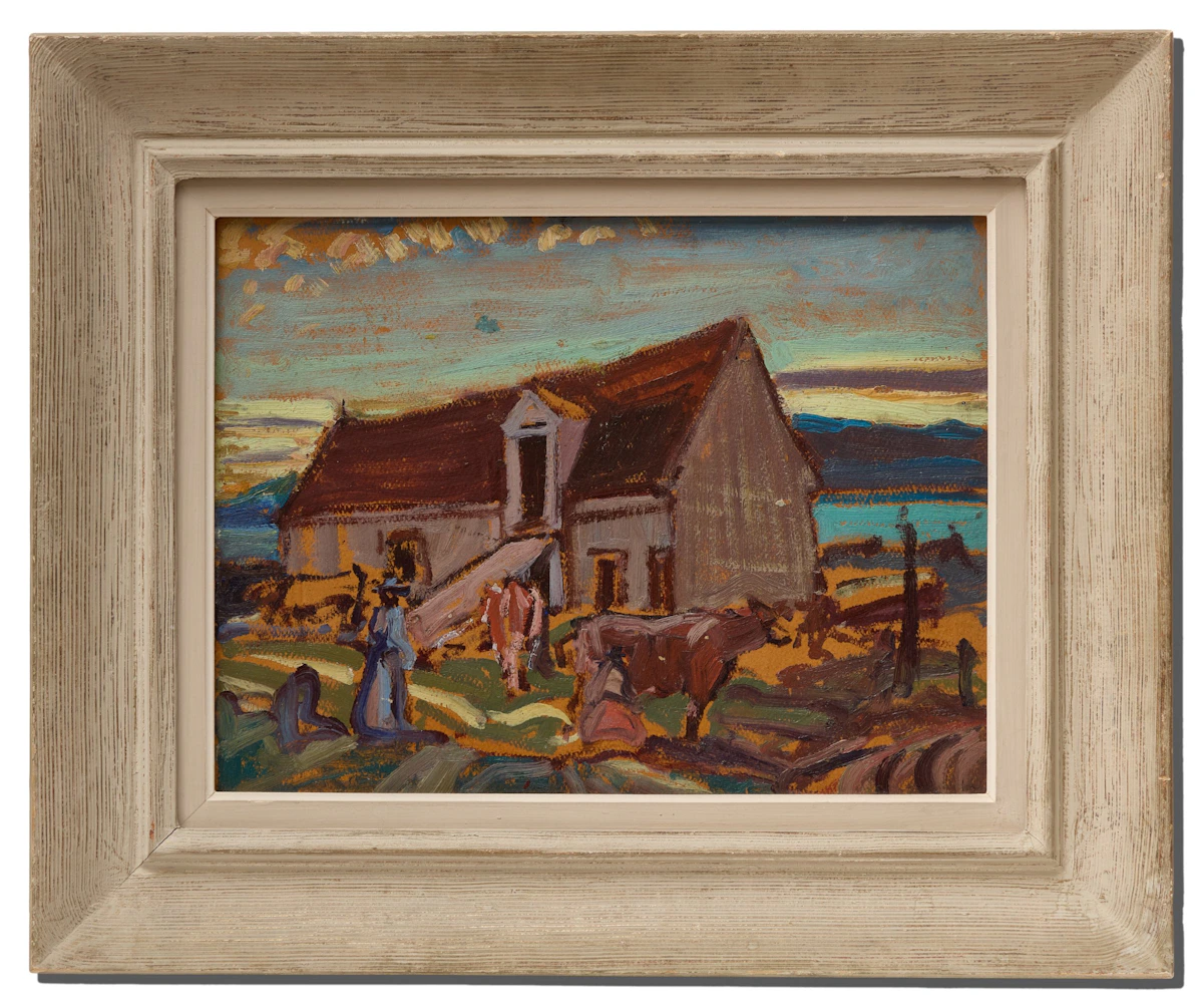 Arthur Lismer, Old Barn, Île d’Orléans, P.Q., oil on board, circa 1926 - view 2