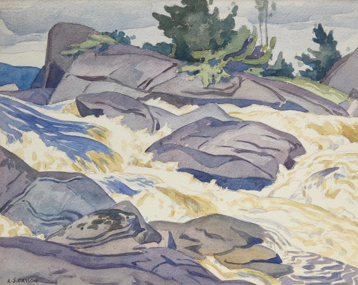 Falls at Bracebridge, Ontario by Alfred Joseph Casson