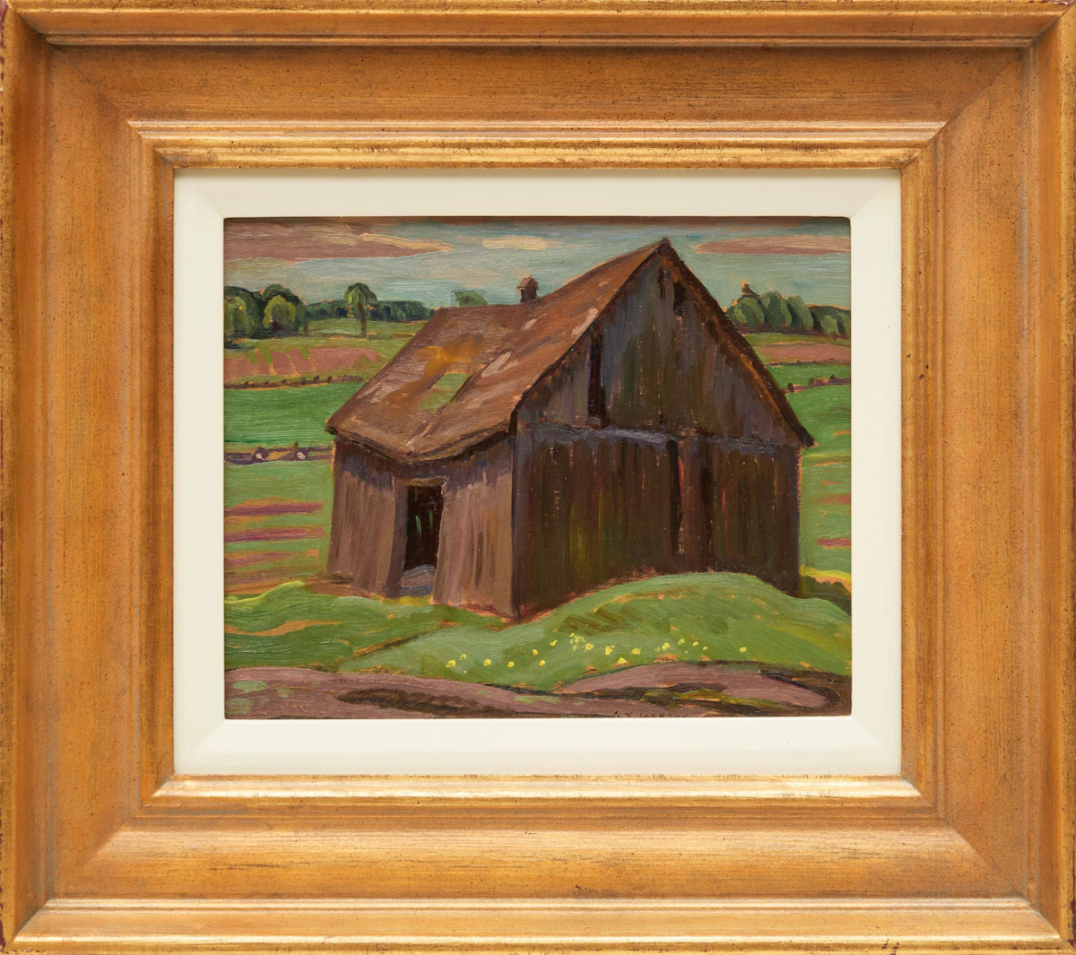 Alexander Young Jackson, Barn, St. Tite des Caps, oil on panel, 1925 - view 2