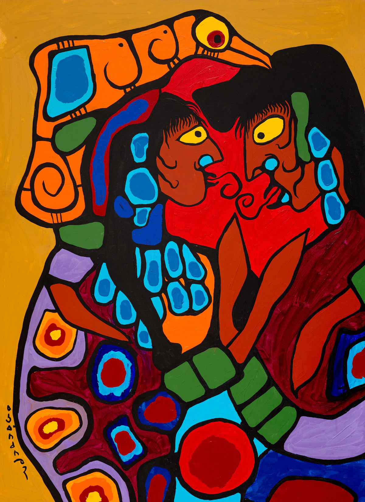Shaman and Apprentice by Norval Morrisseau