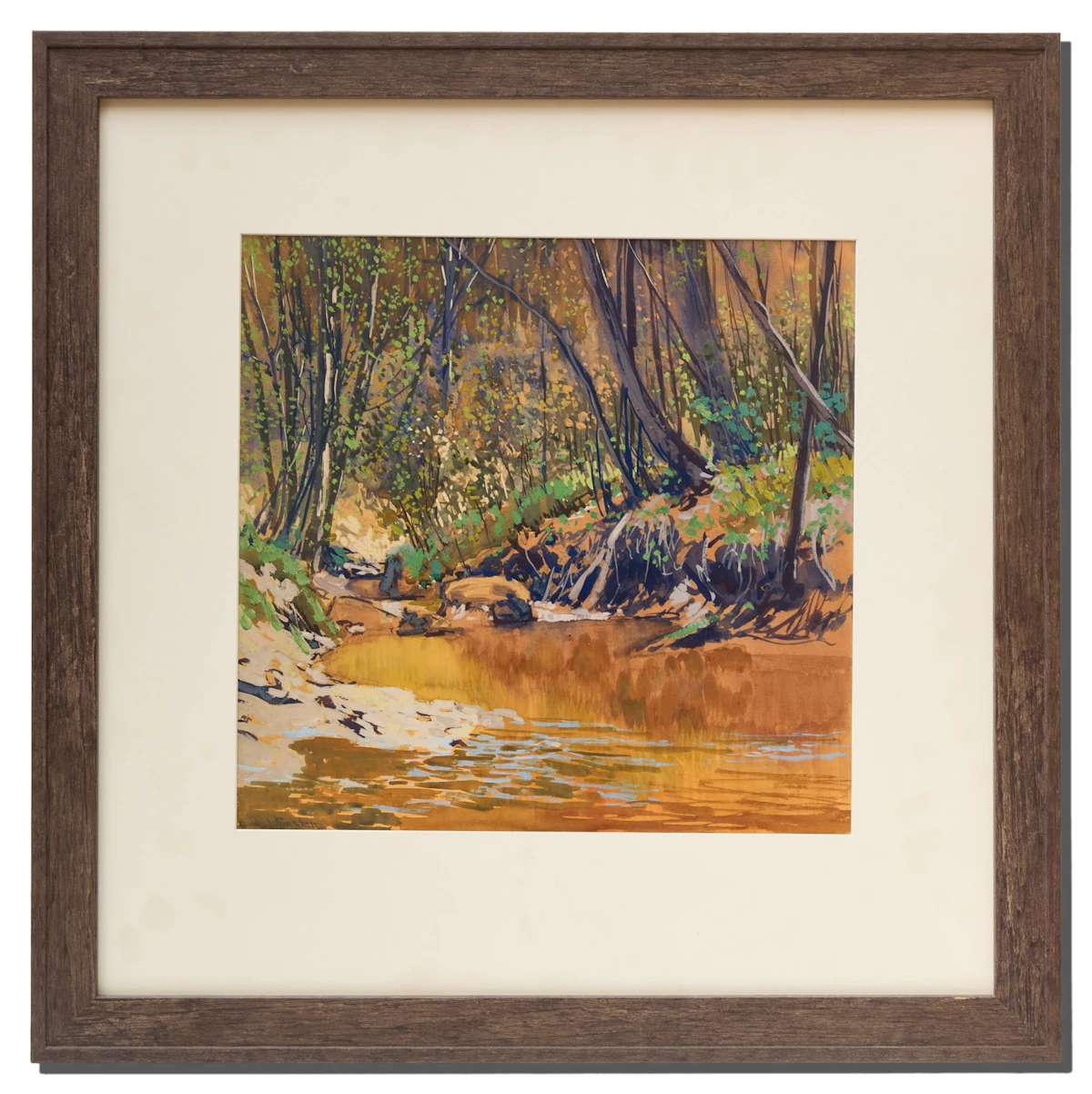 Frank Hans Johnston, Fall Reflections, tempera - view 2