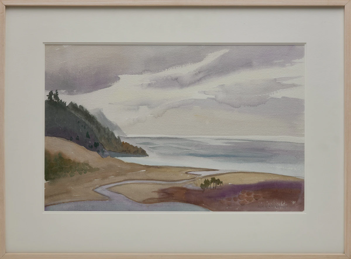 Doris Jean McCarthy, The Estuary-Oregon Coast, watercolour, 2001 - view 2
