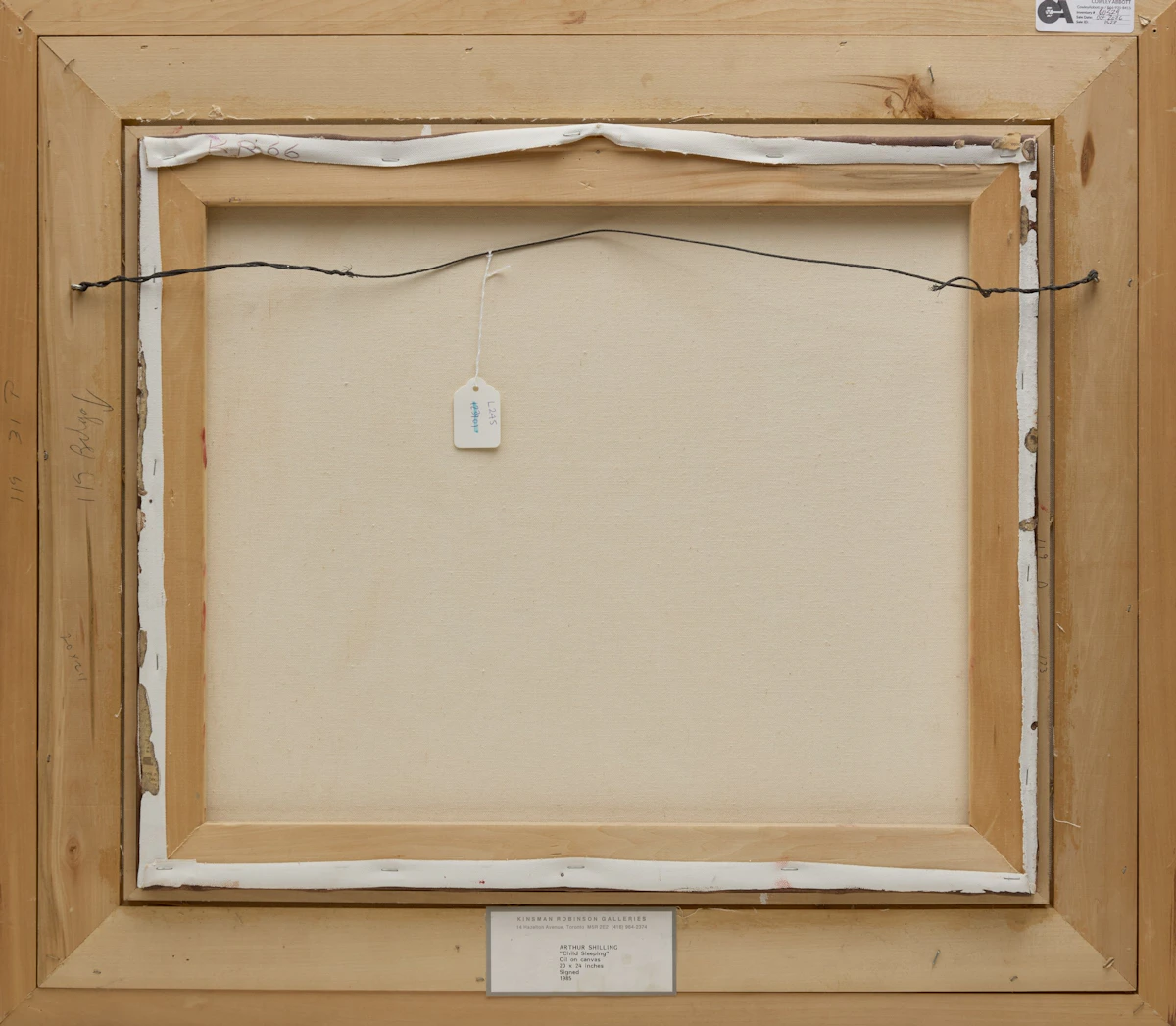 Arthur Shilling, Child Sleeping, oil on canvas, 1985 - view 3
