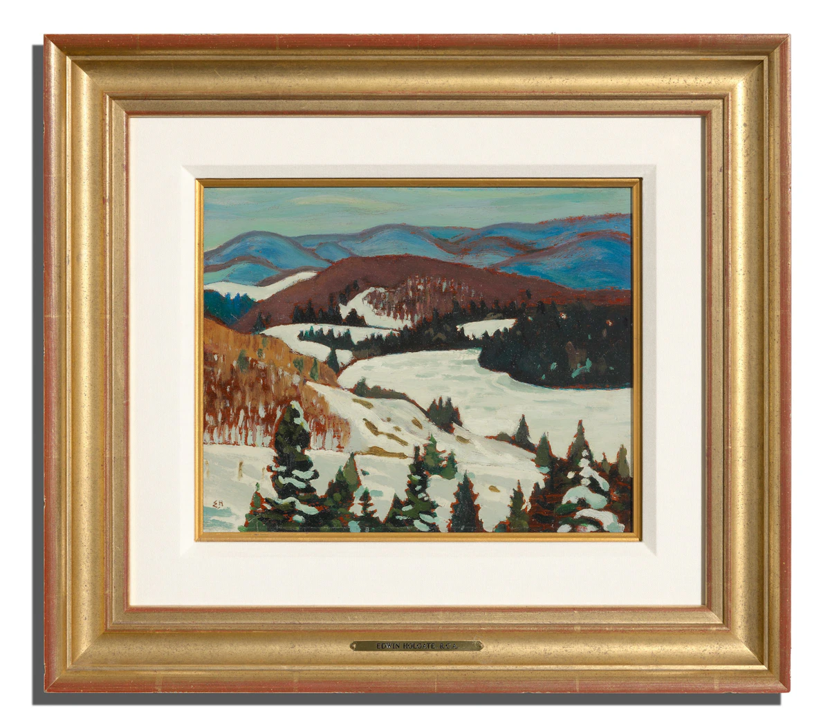 Edwin Holgate, Laurentian Hills, oil on panel, circa 1930 - view 2