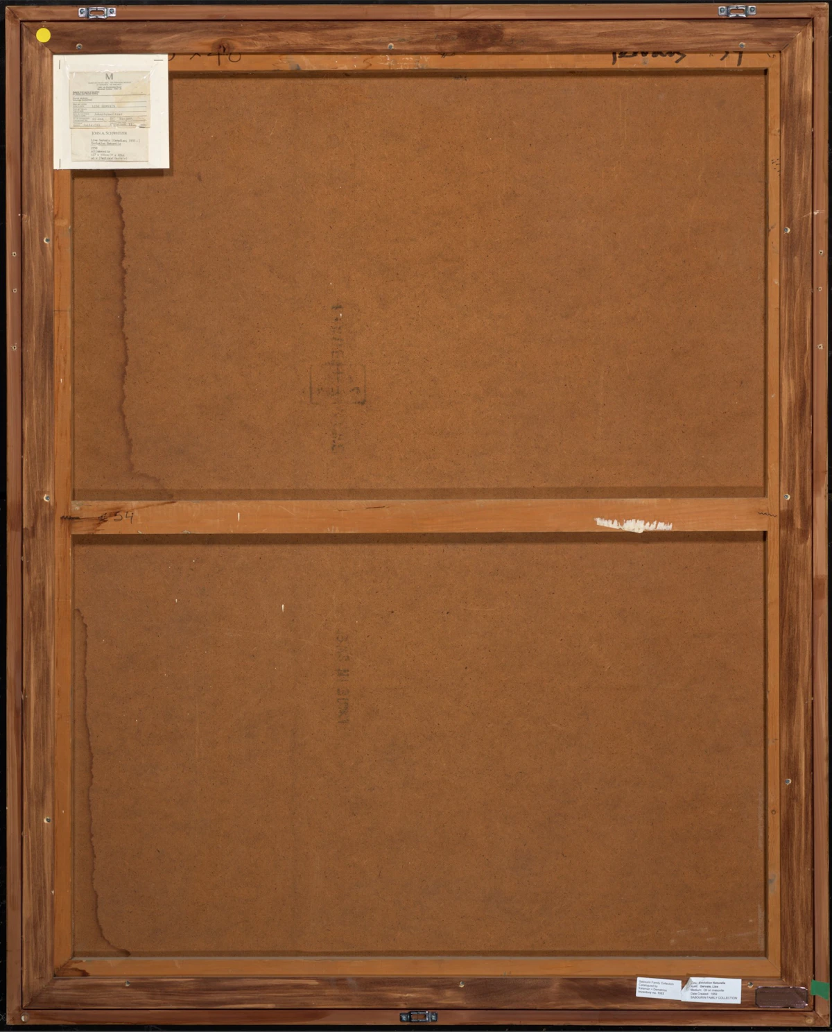Lise Gervais, Évolution naturelle, oil on masonite, 1959 - view 3