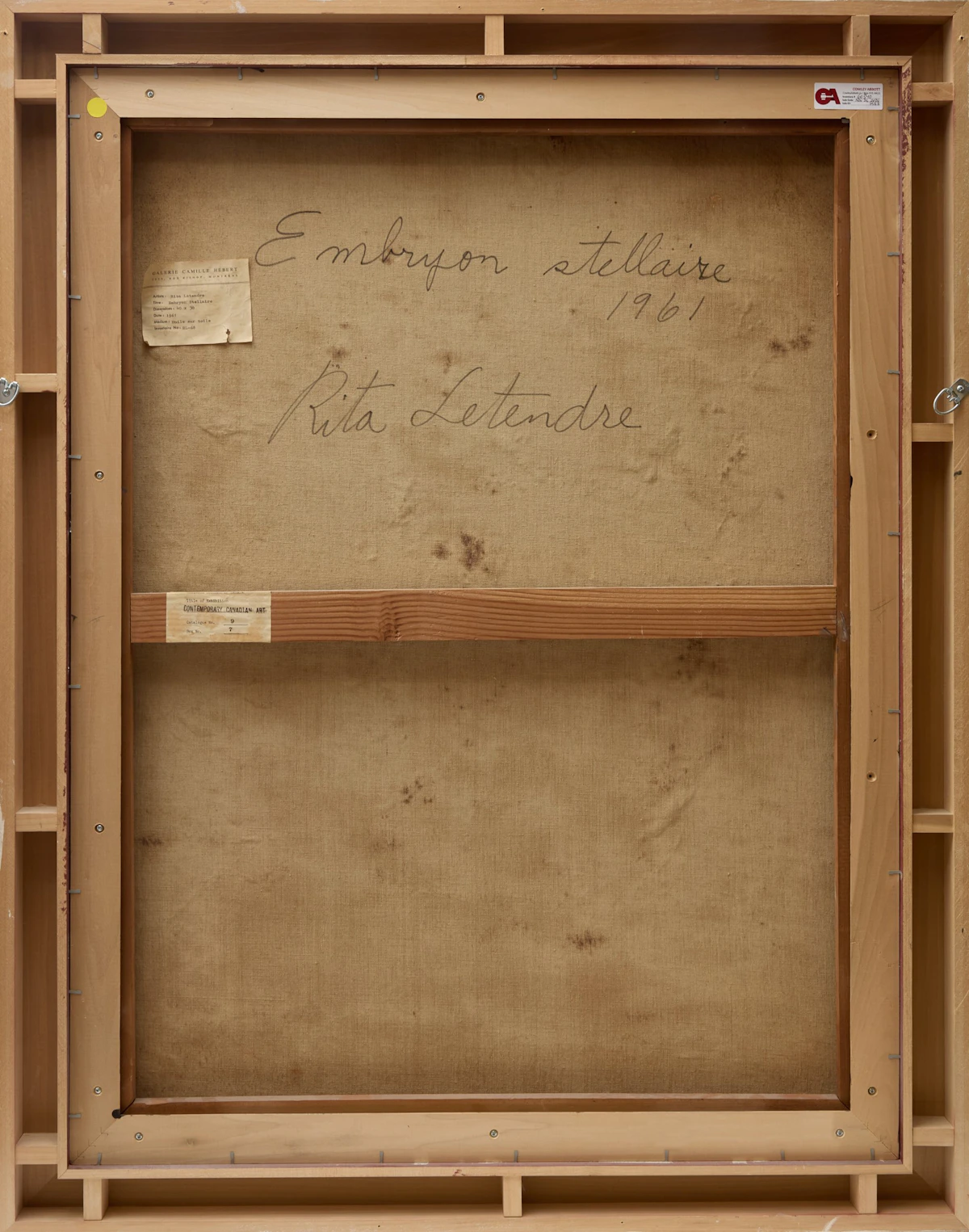 Rita Letendre, Embryon stellaire, oil on canvas, 1961 - view 3