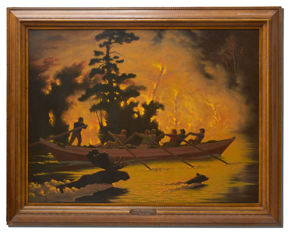 Arthur Henry Howard Heming, Their Only Chance, oil on canvas, circa 1937 - view 2