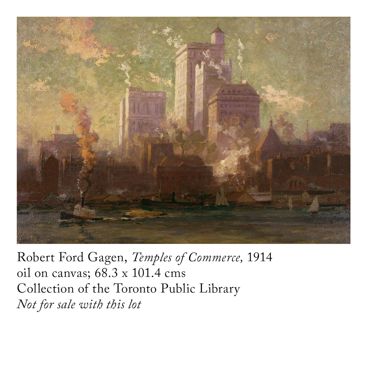 Peter Clapham Sheppard, Commerce, oil on canvas, 1927 - view 5