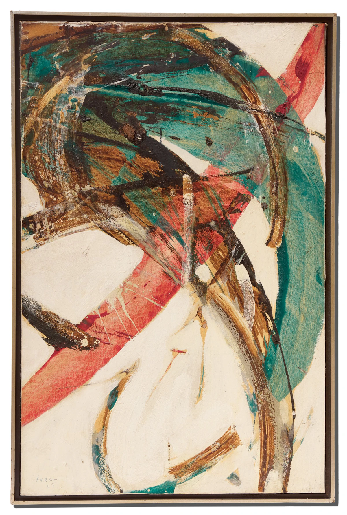 Marcelle Ferron, Sans titre, gouache on paper mounted on canvas, 1965 - view 2