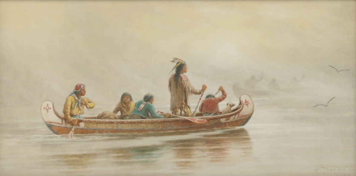 Ojibway Indians, Lake Superior by Frederick Arthur Verner