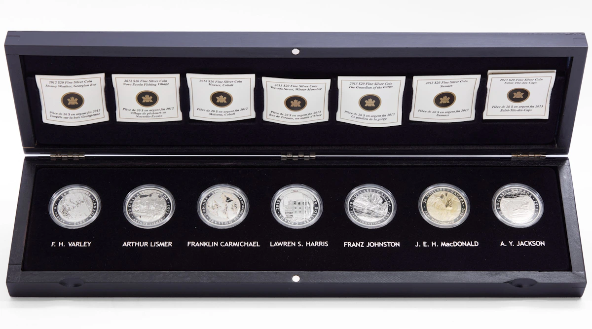 Fine Silver Group of Seven 7-Coin Set by Royal Canadian Mint