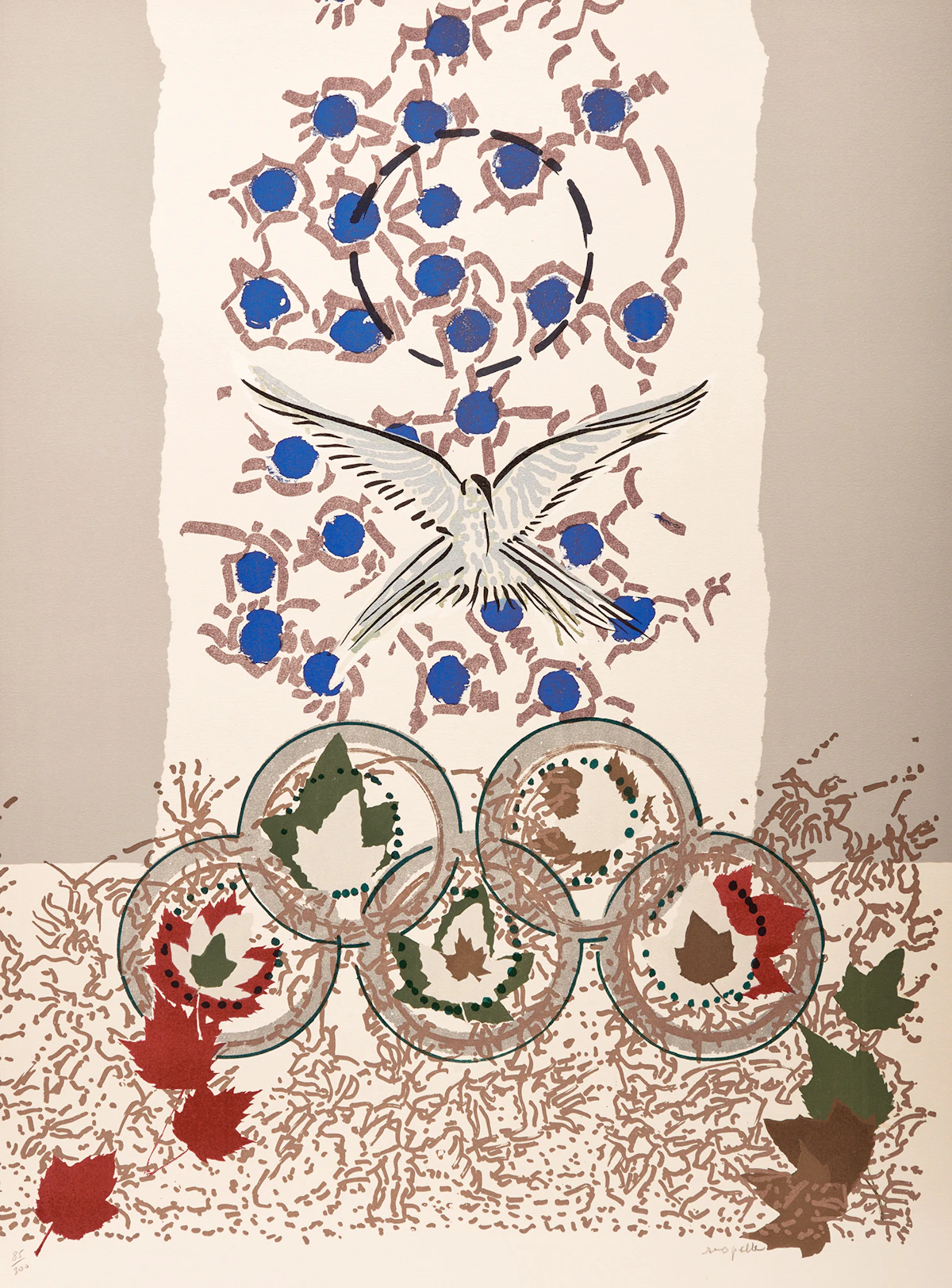 Jean Paul Riopelle, Seoul, colour lithograph