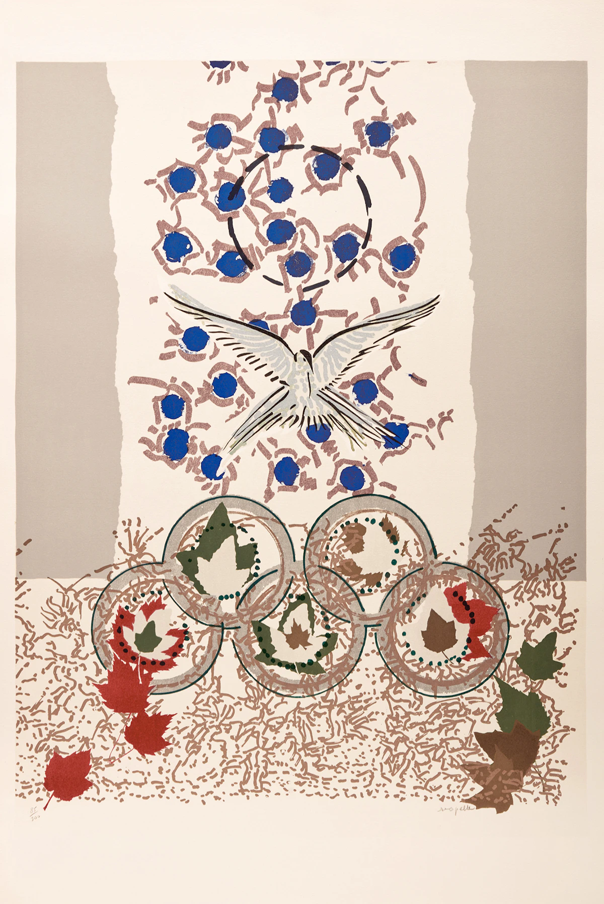 Jean Paul Riopelle, Seoul, colour lithograph, 1988 - view 2