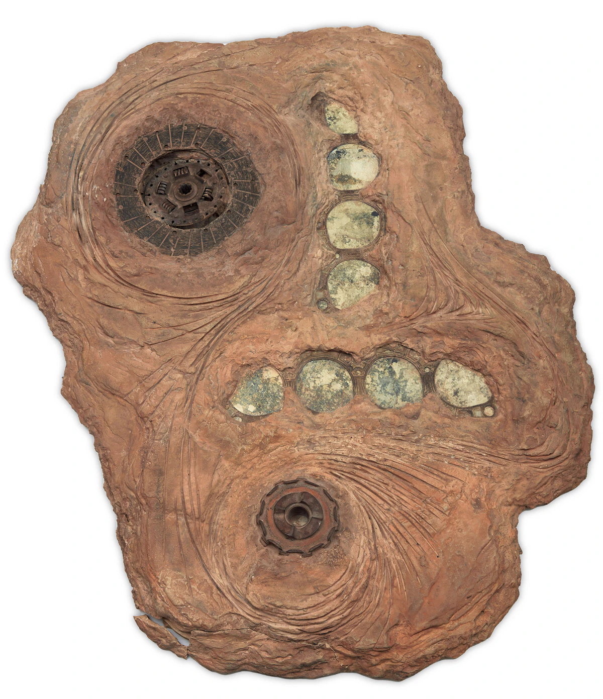 Ian Lazarus, Future Fossil #17, mixed media