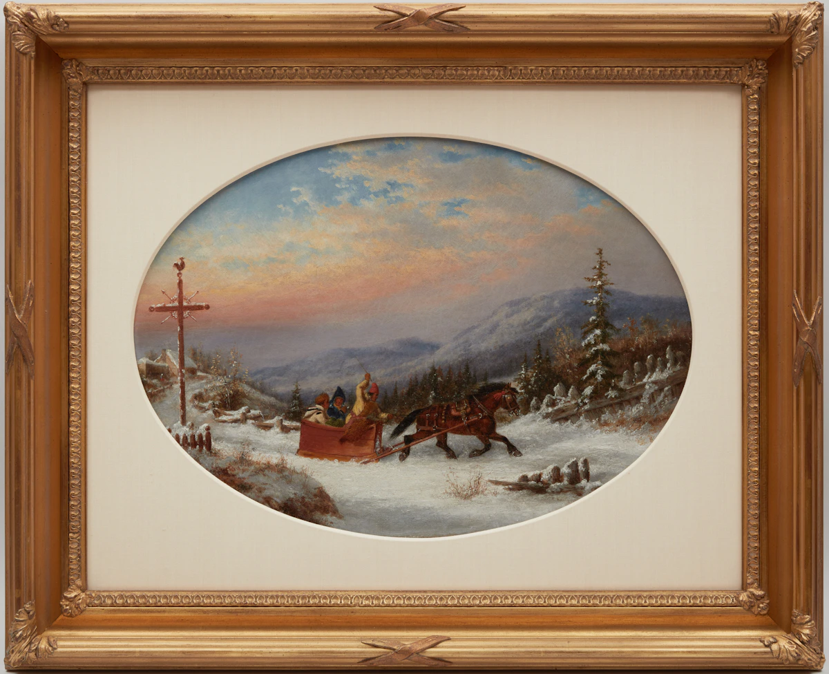 Cornelius Krieghoff, A Trip to Town, oil on canvas, 1861 - view 2