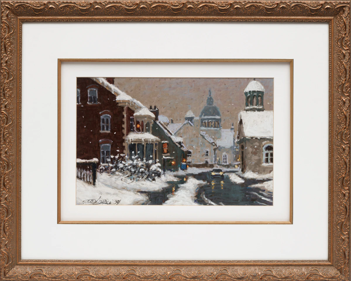 Richard Savoie, Vieux Trois Rivières l'hiver, pastel, 2007 - view 2