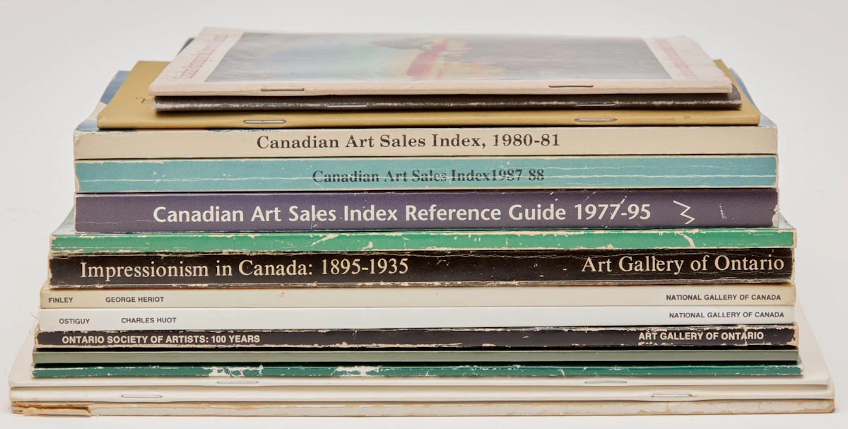 A Selection of 16 Canadian Art and Auction Reference Books by Books and Reference