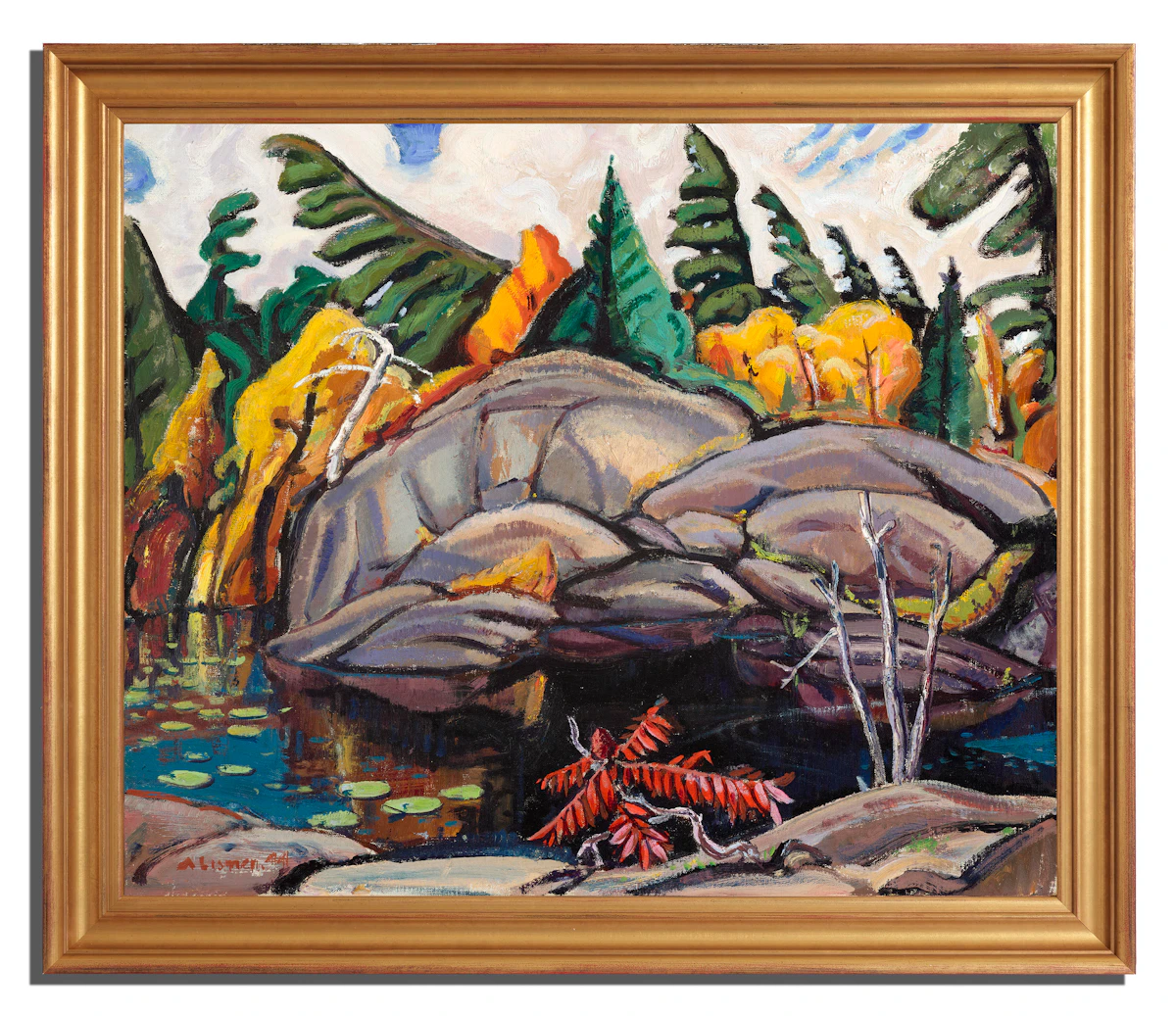 Arthur Lismer, Dark Pool, Georgian Bay, oil on canvas, 1944 - view 2