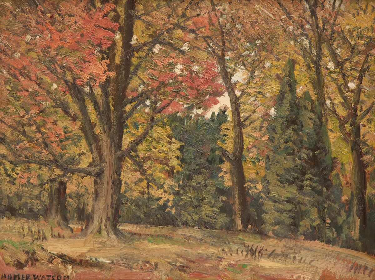 Homer Ransford Watson, Autumn Landscape Near Doon, oil on board