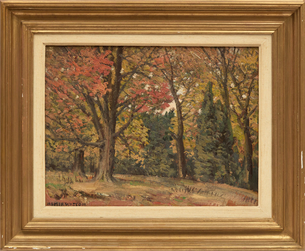 Homer Ransford Watson, Autumn Landscape Near Doon, oil on board - view 3