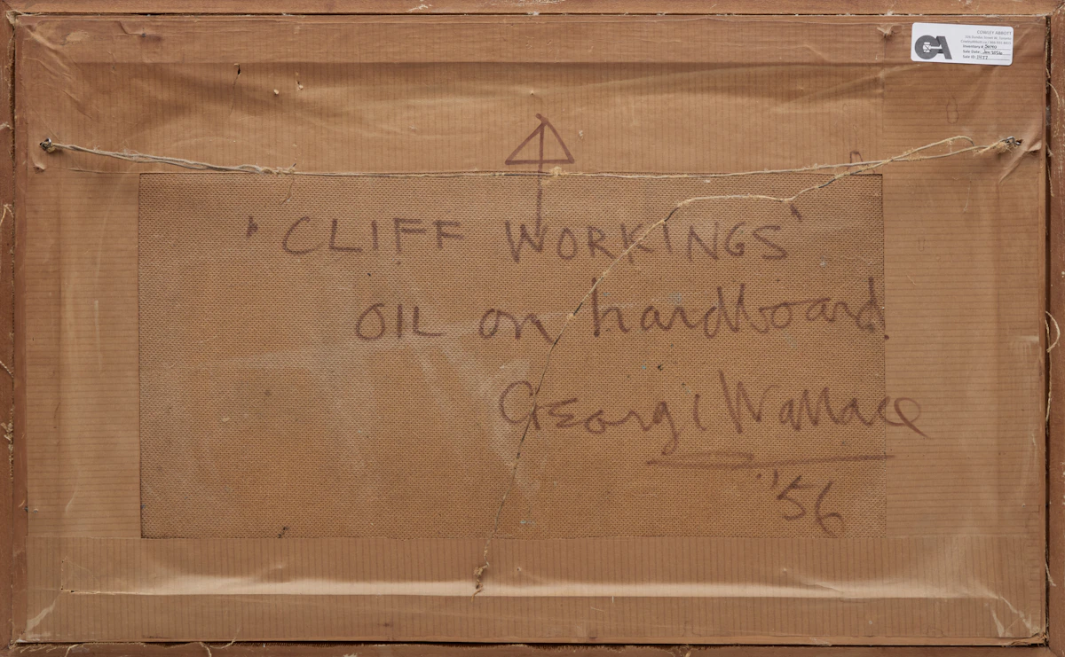 George Wallace, Cliff Workings, oil on board, 1956 - view 3