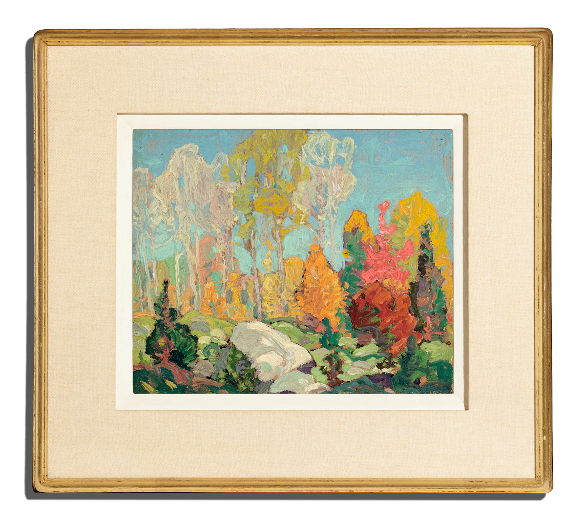 Franklin Carmichael, Autumn Landscape, oil on pressed paperboard panel, circa early 1920s - view 2