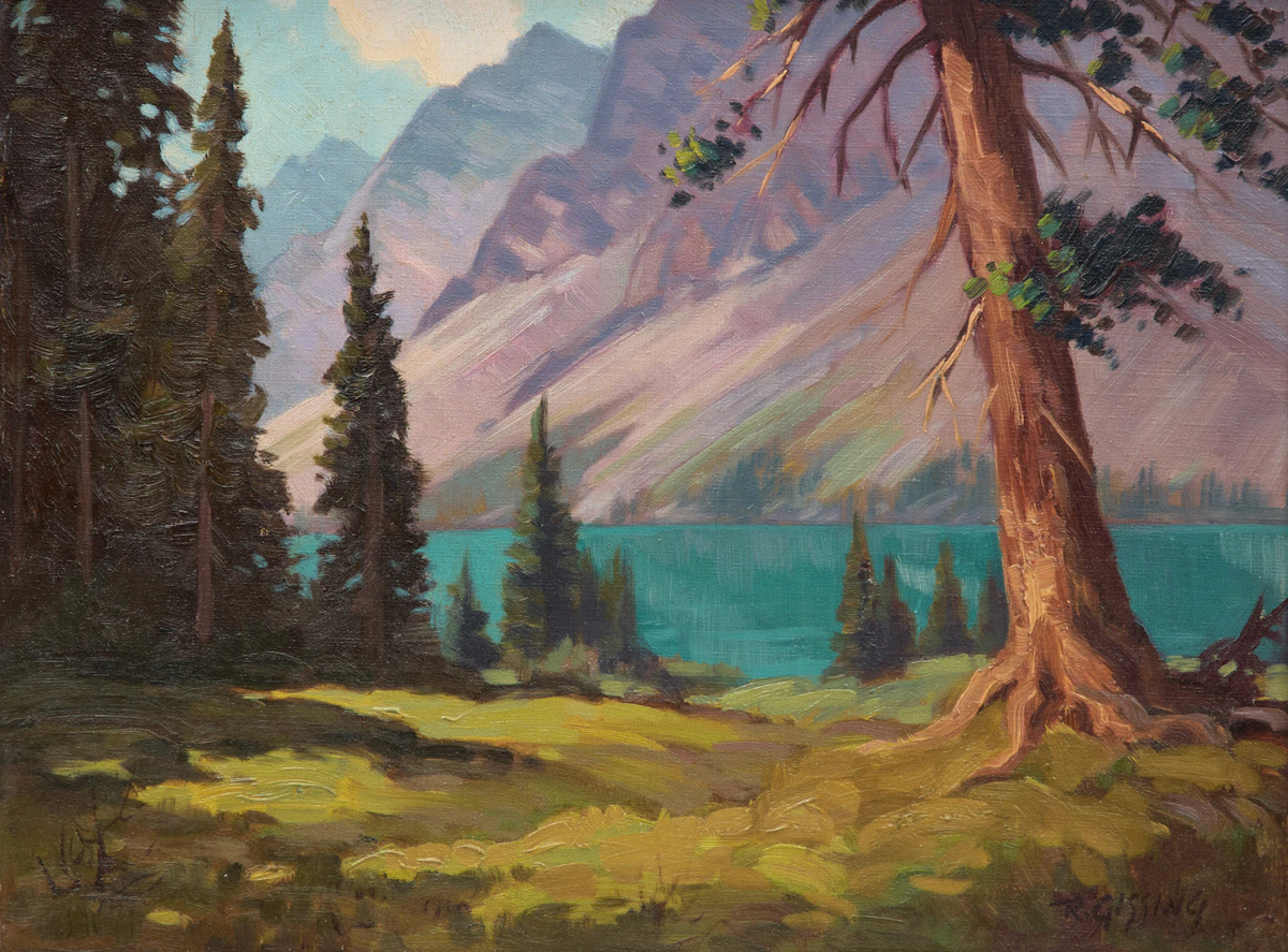 Roland Gissing, Bow Lake, oil on canvas