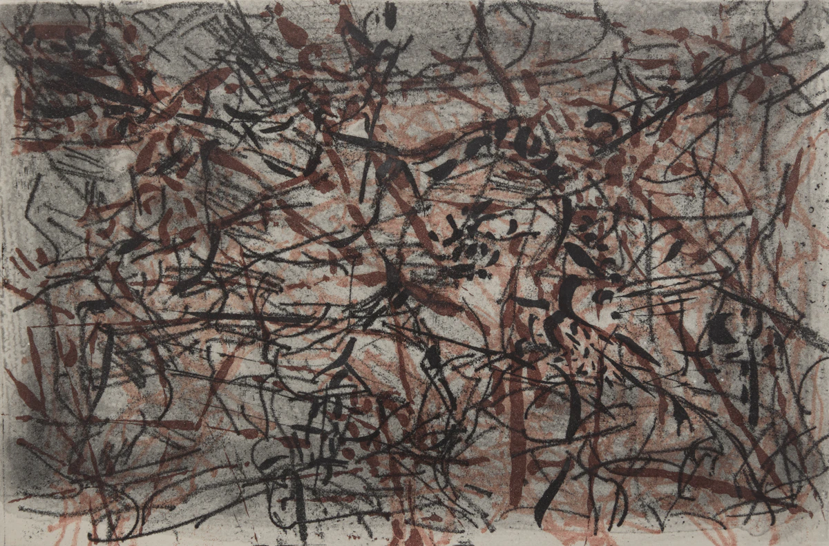 Jean Paul Riopelle, Sanguine, colour etching