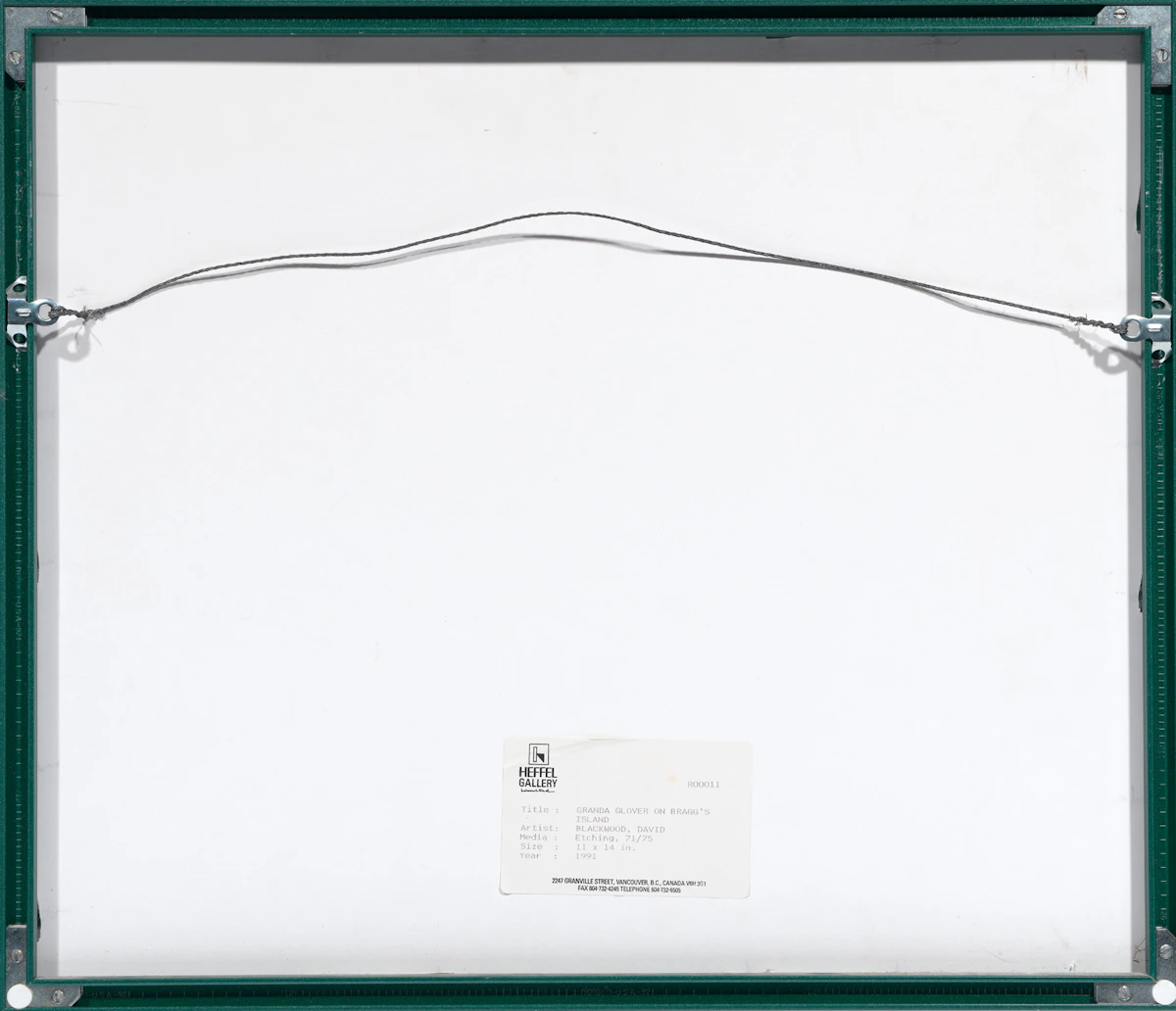 David Lloyd Blackwood, Granda Glover on Braggs Island, etching and aquatint, 1991 - view 4