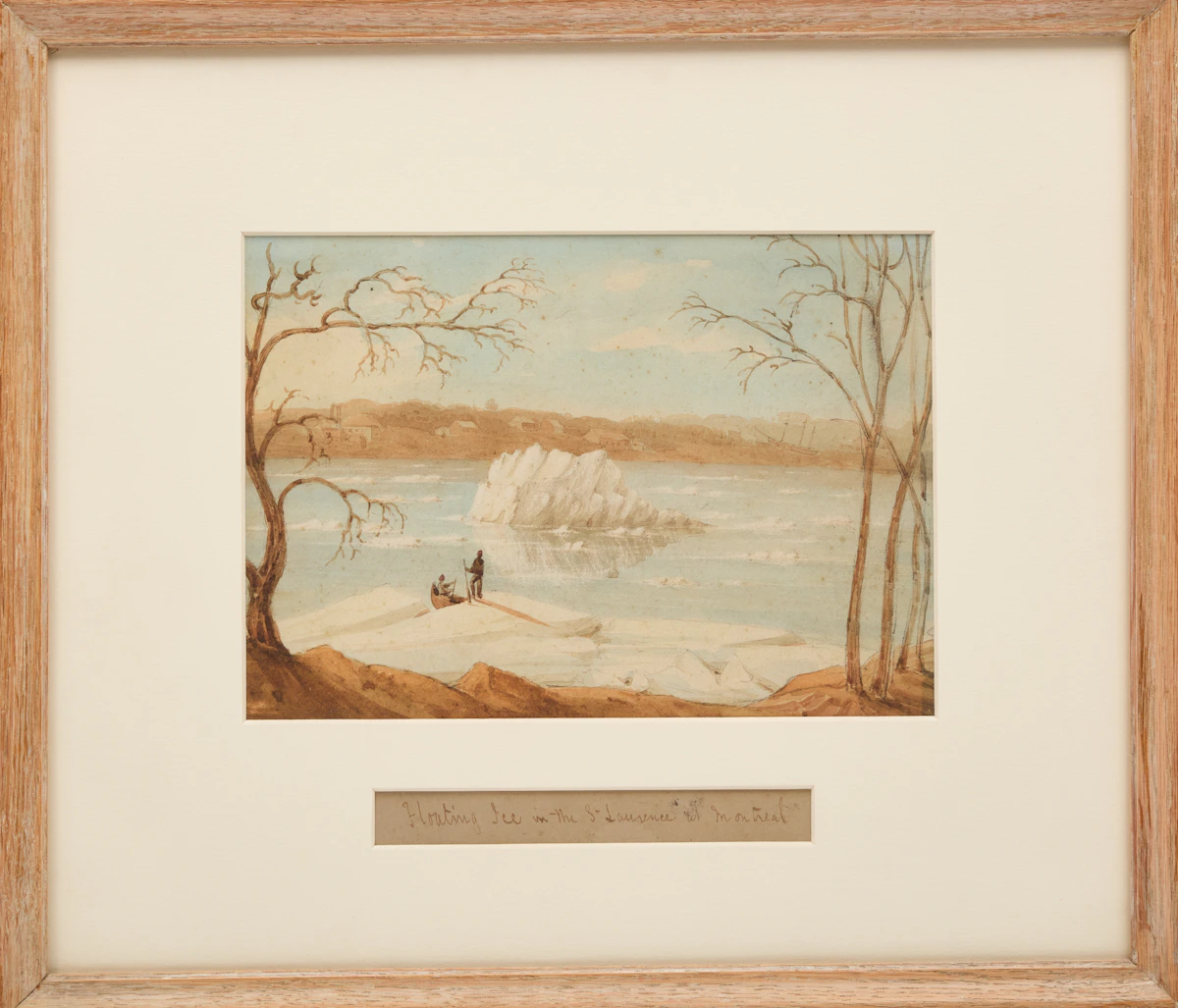 George Russell Dartnell, Floating Ice On the St. Lawrence, Montreal, watercolour - view 3