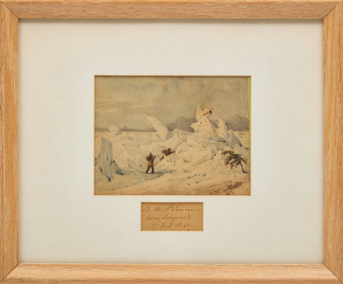 George Russell Dartnell, On the St. Lawrence Near Longueuil, watercolour, 1840 - view 3