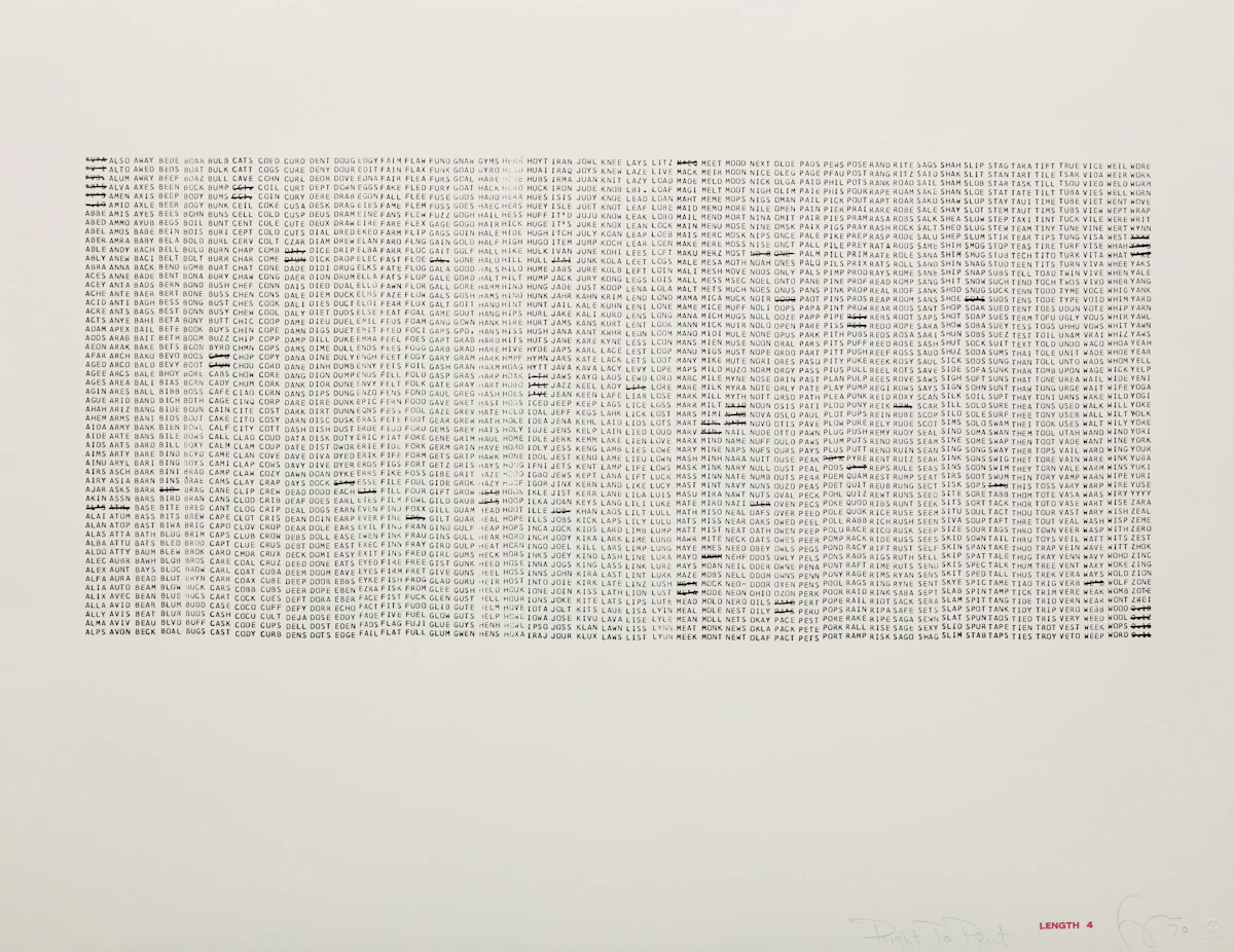 Gerald Ferguson, Length 4, lithograph, 1970 - view 2