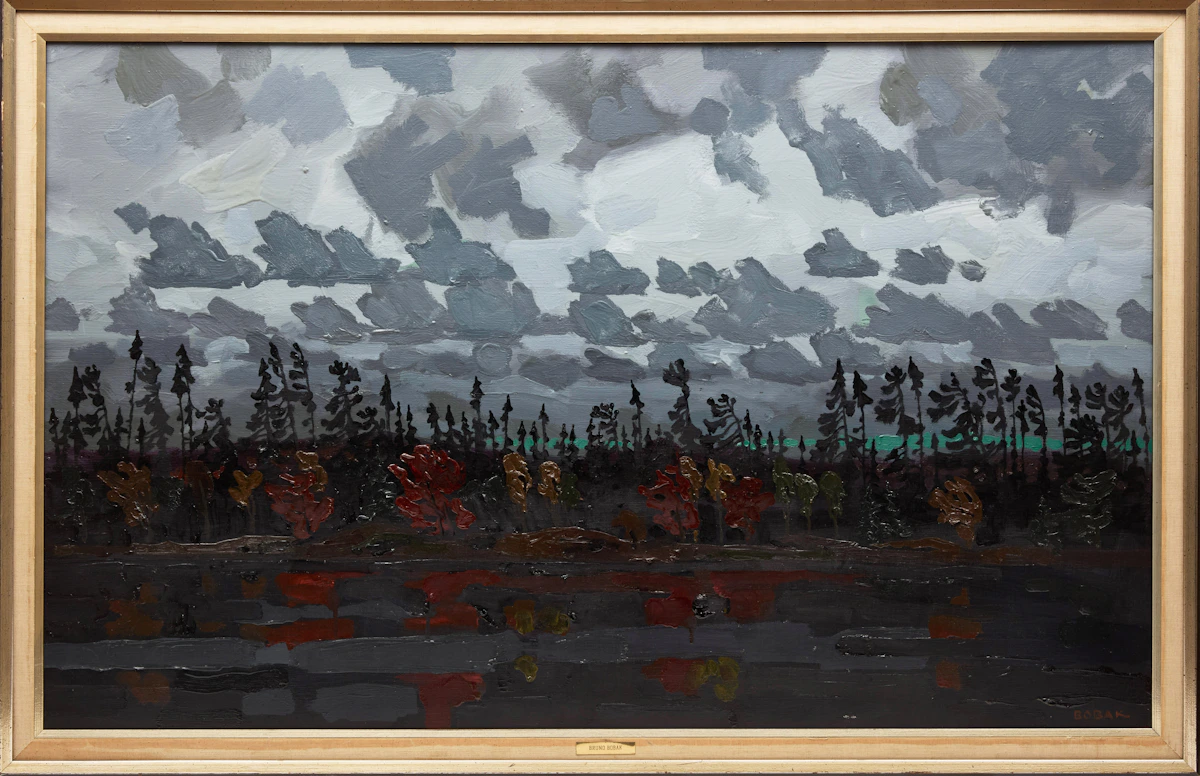 Bruno Joseph Bobak, Black Water, oil on canvas - view 2