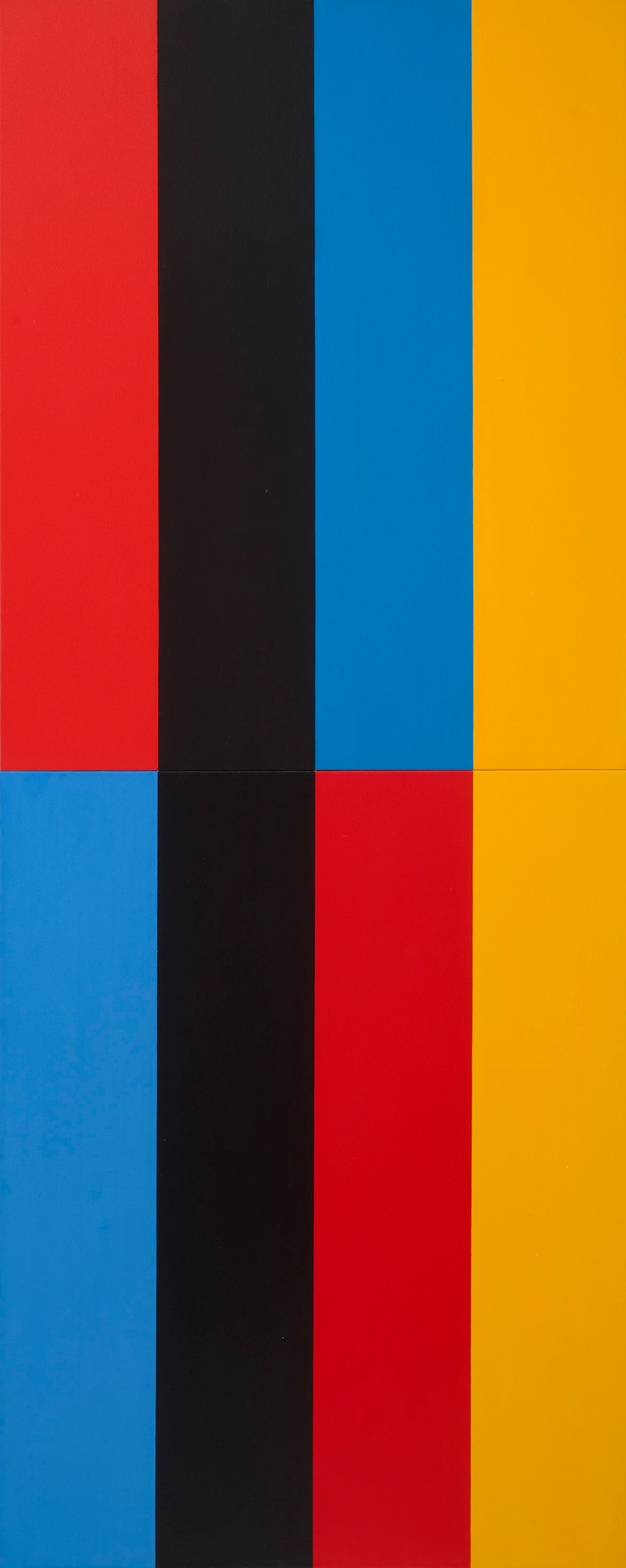 Vertical Composition (Black Yellow) by Jaan  Poldaas